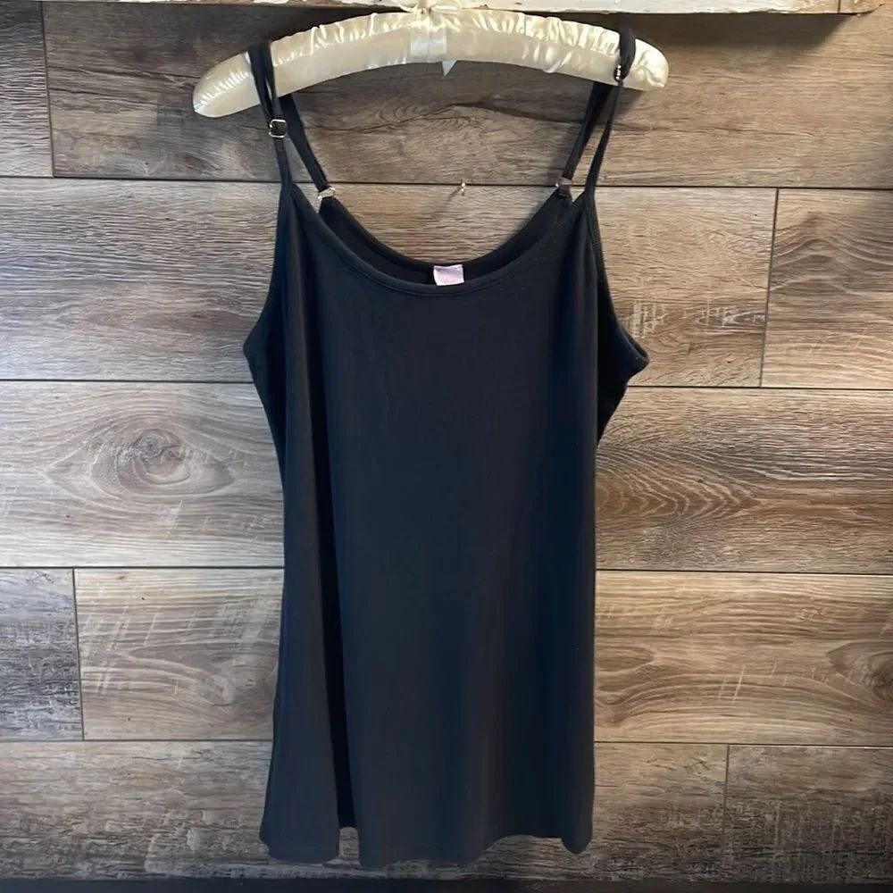 Savage Fenty Ladies Plus Size Black Spaghetti Strap Tank Top Size 1X Black
